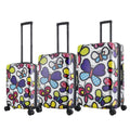 TUCCI Italy Pop Art Butterfly Pop 3PC Set (20",24",28") Luggage Suitcase