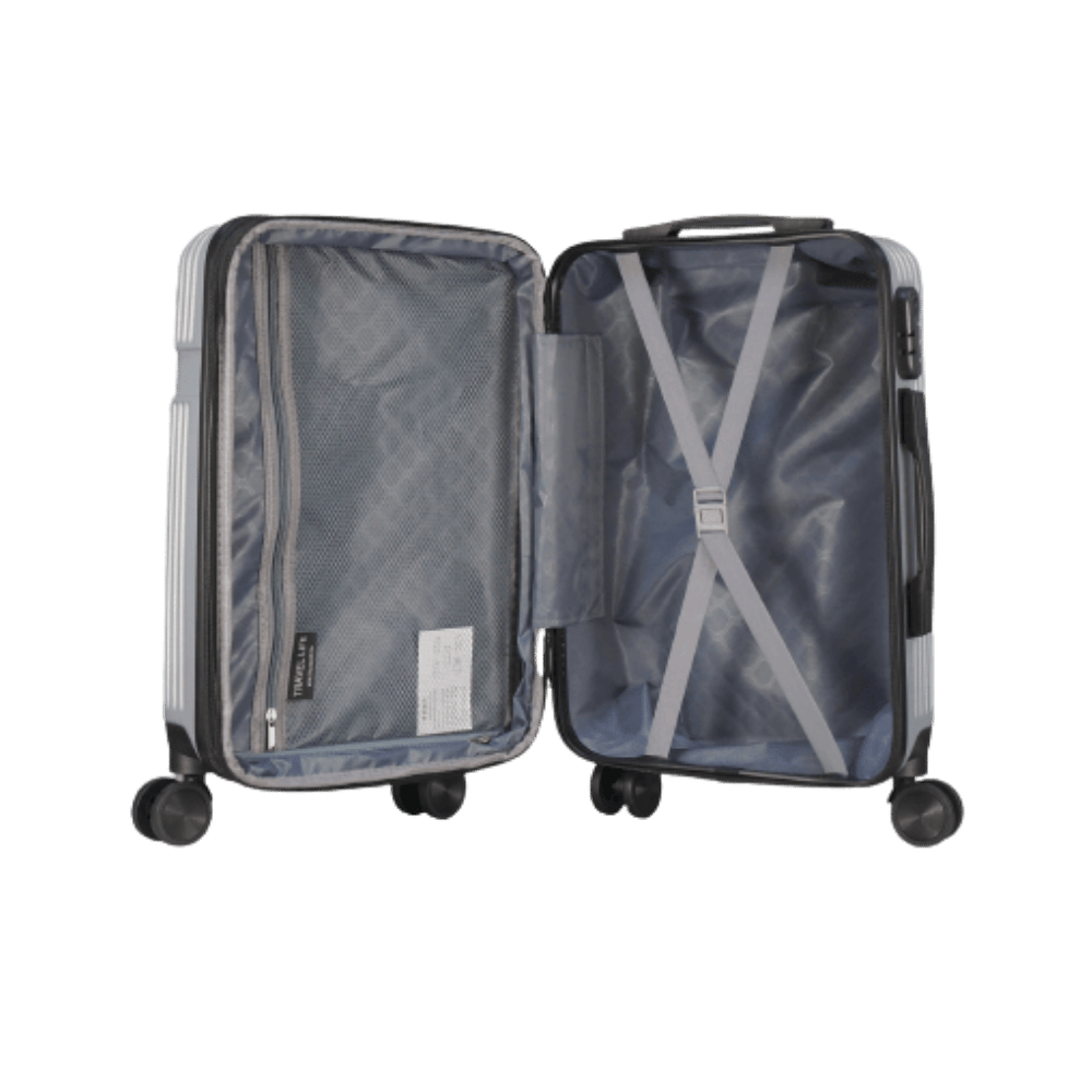 Travel Life ABS Spinner Expendable Silver (Single)