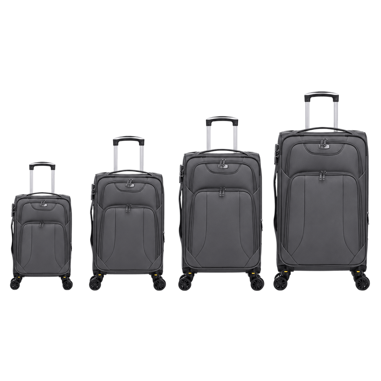 Ensemble de 4 valises souples American Traveller, couleur sarcelle 