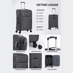 American Traveller 4 Piece Soft side Luggage Set of 4 - 20" + 28" + 30" + 32"