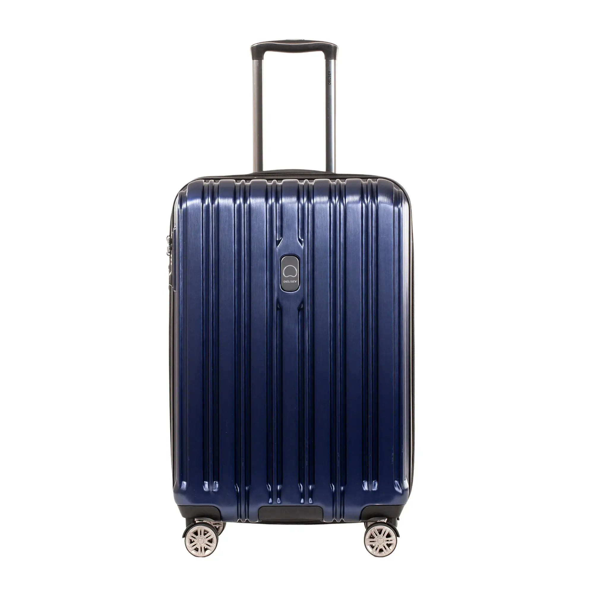 Delsey Chrometec Hardside Spinner Carry on Luggage Navy image 0