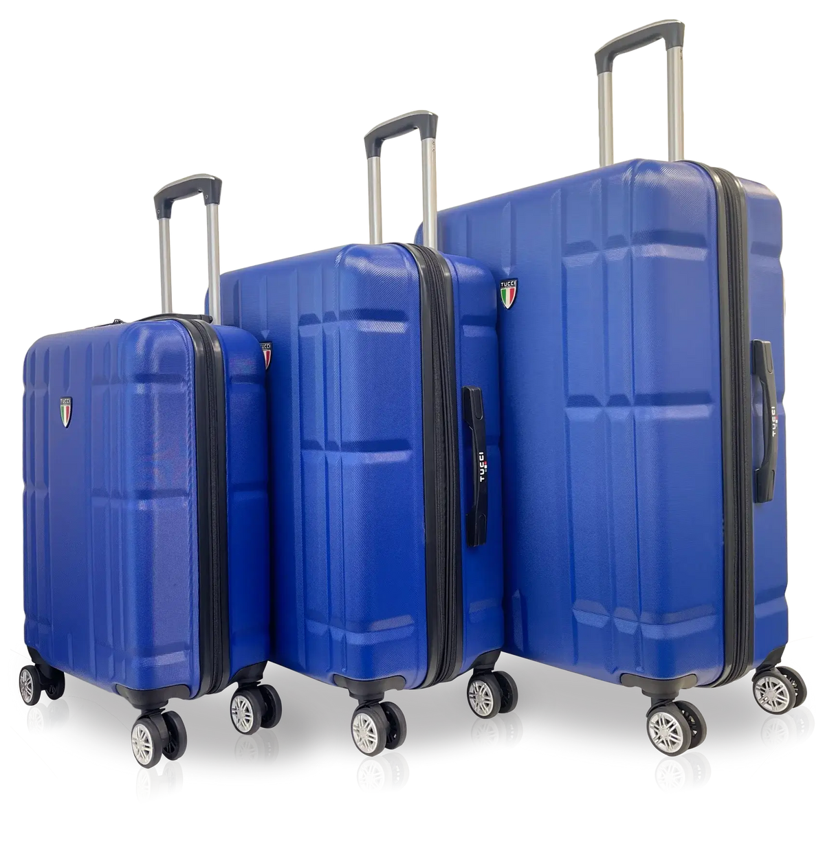 Tucci Italy Spostarsi ABS (20", 24", 28") 3 PC Luggage Suitcase Set - Blue, 3 Piece Set image