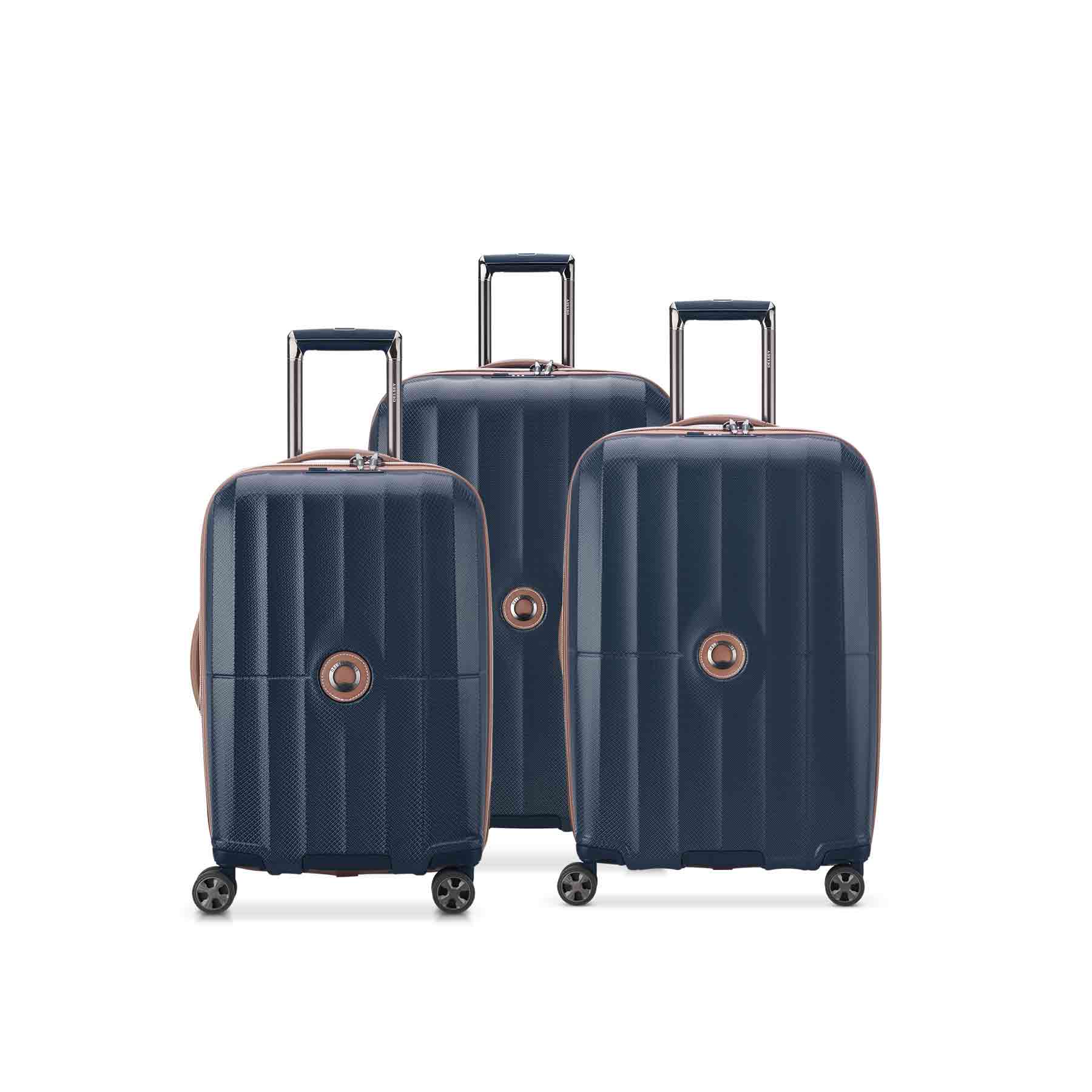 Delsey St. Maxime 3-piece Spinner Luggage Set With Anti Theft Zippers - Blue, 3 Piece Set image