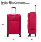 American Traveller 4 Piece Soft side Luggage Set Red image 14