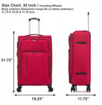 American Traveller 4 Piece Soft side Luggage Set Red image 15