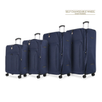 Tucci Softside Luggage - Navy Blue, 4 Piece Set image