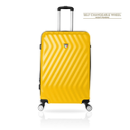 TUCCI Italy MUTEVOLE 3 Piece (20", 28", 30") Detachable Spinner Wheel Suitcase Set - Mustard Yellow, 20" image