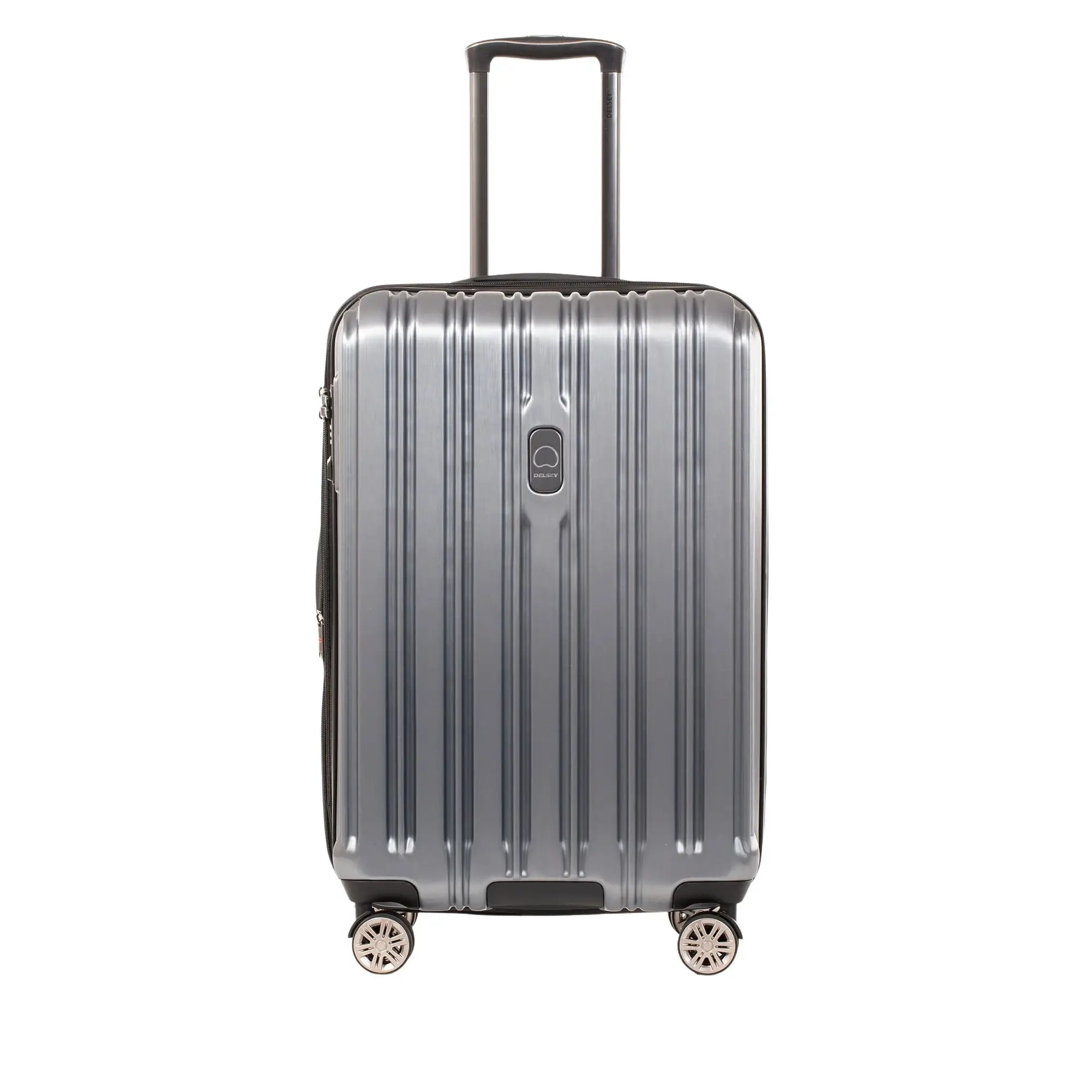 Delsey Chrometec Hardside Spinner Checked Luggage 24" Grey image 1