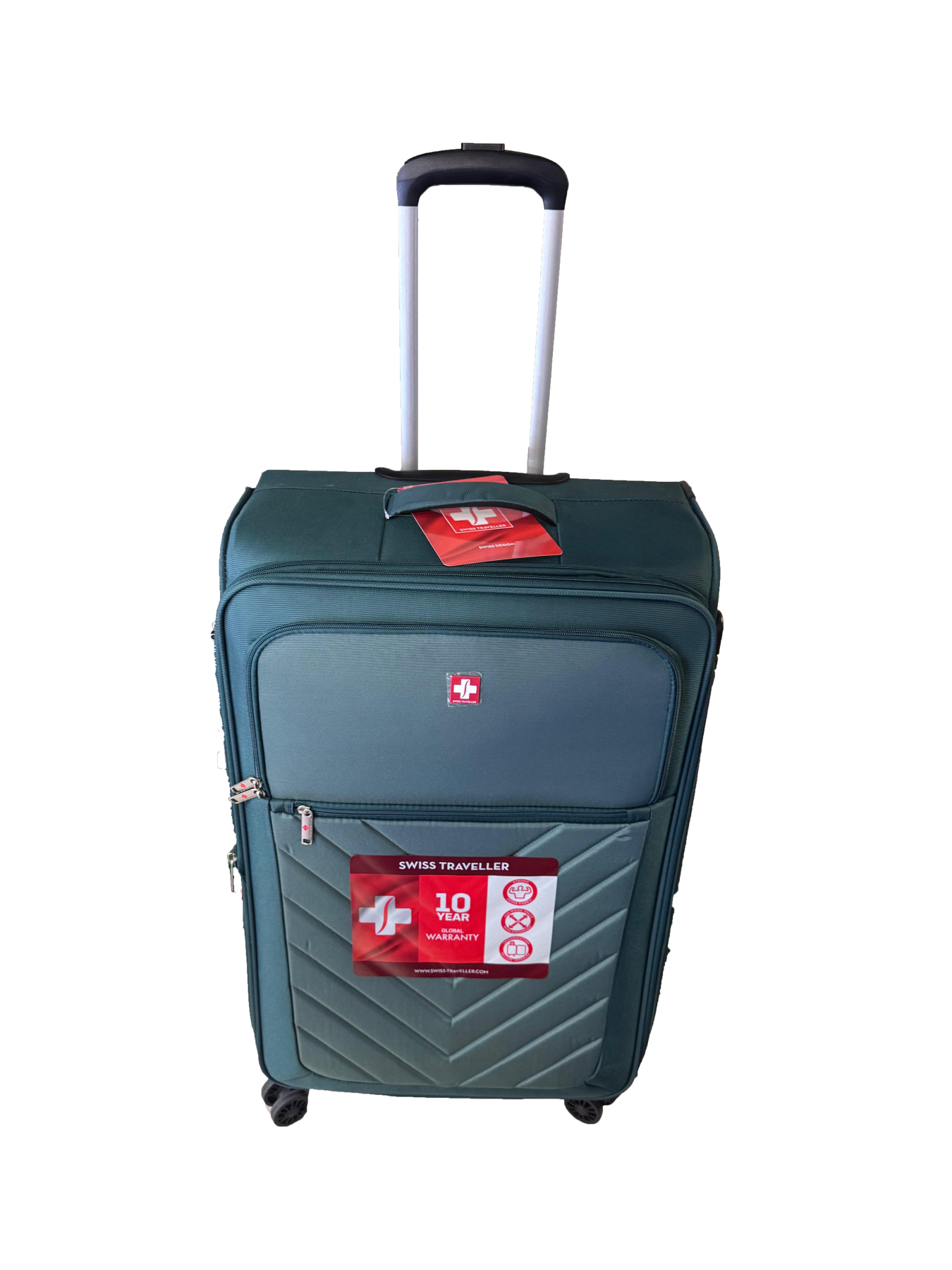 Swiss travel 3 Piece Soft side Luggage Set Mint Green - Image 3