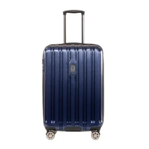 Delsey Chrometec Hardside Spinner Carry on Luggage Navy