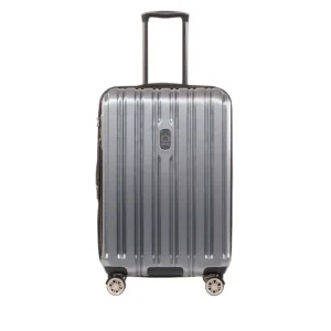 Delsey Chrometec Hardside Spinner Carry on Luggage Grey