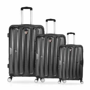 TUCCI Italy 3pcs Hard Shell Suitcase Set BLK