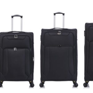 American Traveller 4 Piece Soft side Luggage Set BLK
