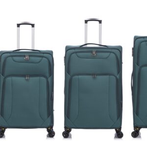 American Traveller 4 Piece Soft side Luggage Set Teal