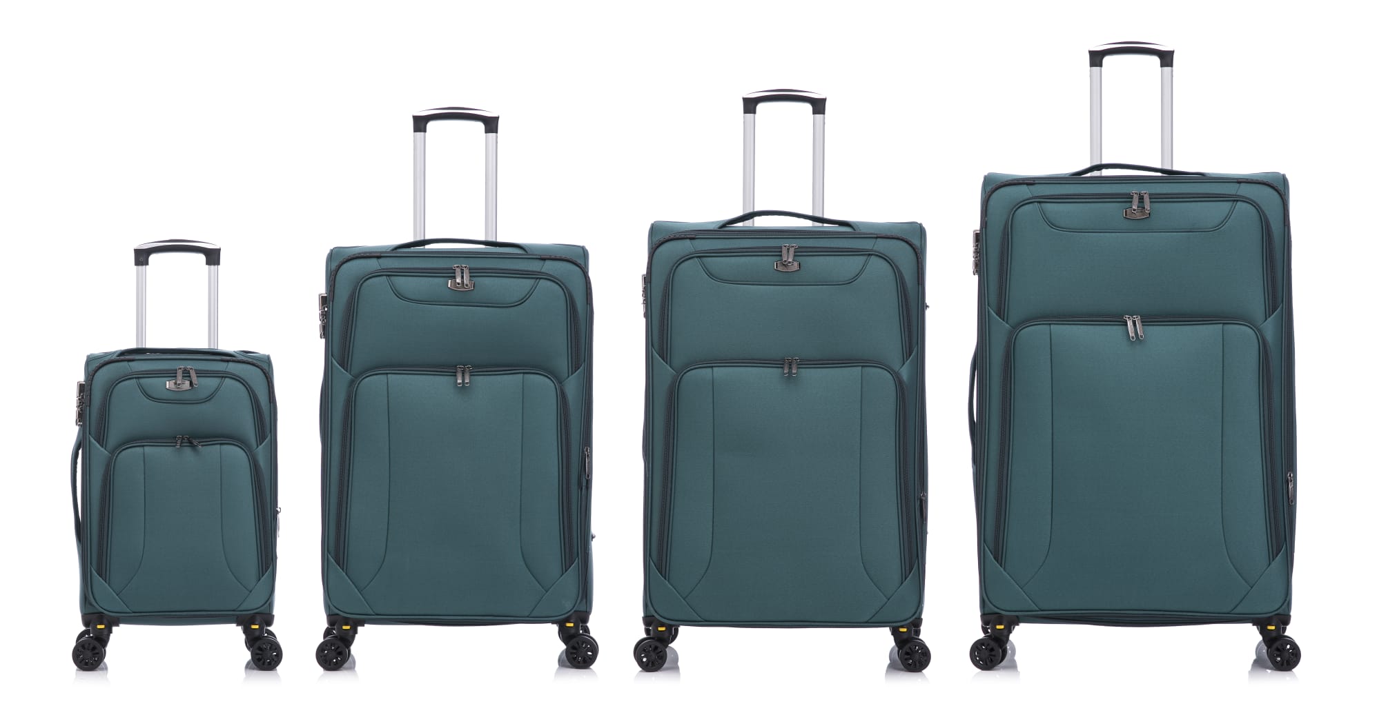 American Traveller 4 Piece Soft side Luggage Set Teal
