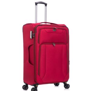 American Traveller 4 Piece Soft side Luggage Set Red